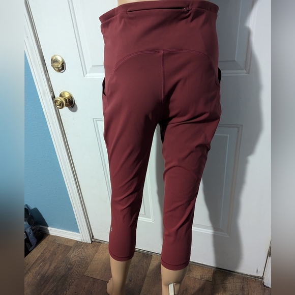 Lululemon Burgundy High-Waist Capri Leggings - Picture 2 of 7